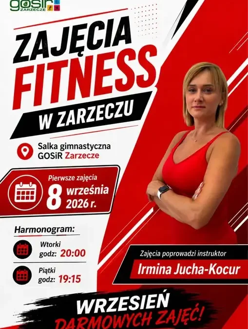 Nowe zajęcia fitness w GOSiR Zarzecze – poznaj instruktorkę Irminę