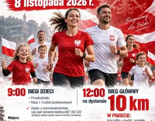 I Gminny Bieg Niepodległości w Zarzeczu – sportowe święto dla całych rodzin