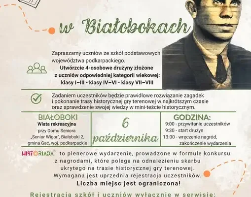 Gra terenowa w Białobokach – zaproszenie dla uczniów szkół podstawowych z Gminy Gać