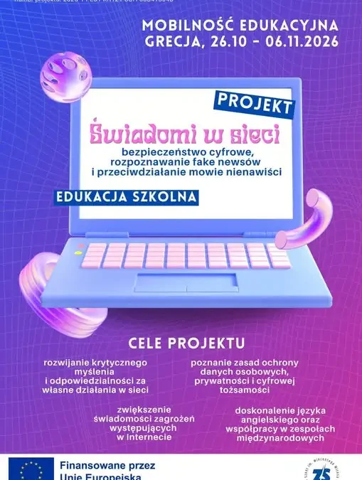 Uczniowie z Zarzecza pojadą do Grecji uczyć się, jak walczyć z fake newsami