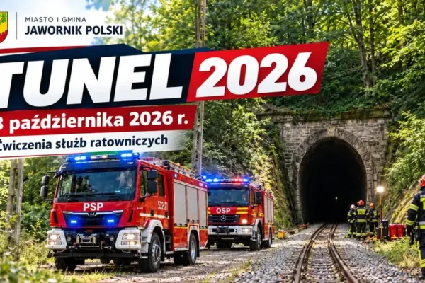 Ćwiczenia „TUNEL 2026” w Jaworniku Polskim – utrudnienia w ruchu i zamknięte parkingi