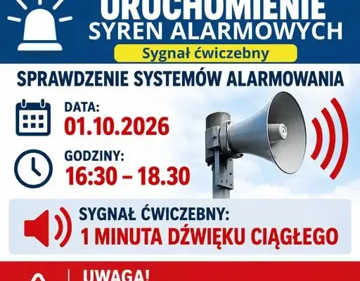 Sieniawa: 1 października zabrzmią syreny alarmowe – to tylko ćwiczenia