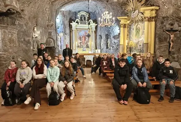 Uczniowie z Tryńczy zwiedzili Kopalnię Soli w Bochni