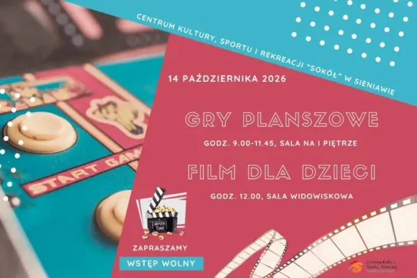 Sokół: gry planszowe i seans filmowy dla dzieci 14 października