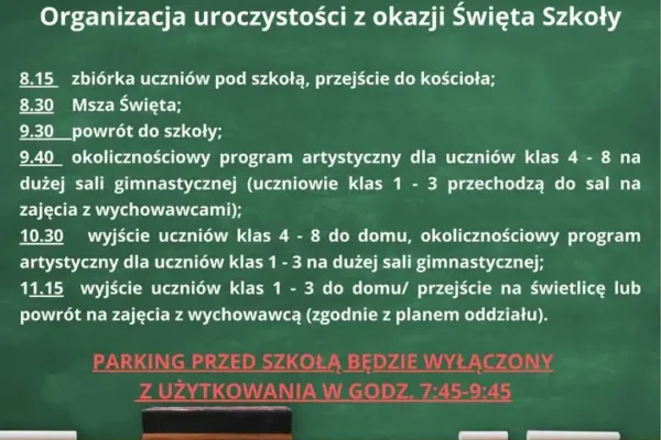 Święto Szkoły Podstawowej nr 1 w Przeworsku – harmonogram uroczystości