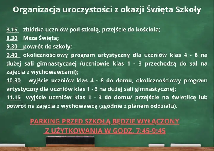 Święto Szkoły Podstawowej nr 1 w Przeworsku – harmonogram uroczystości