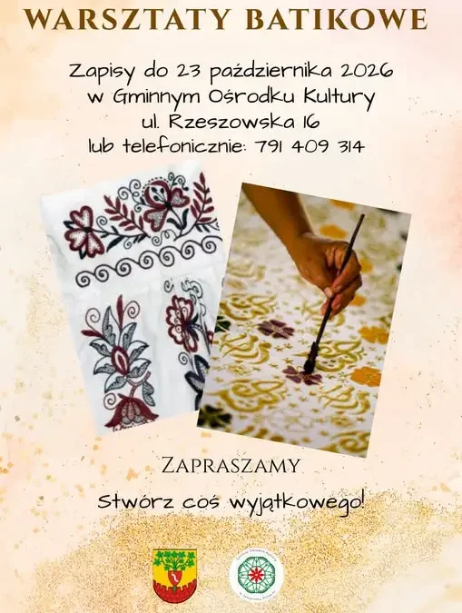 Warsztaty batikowe w Gminnym Ośrodku Kultury w Jaworniku Polskim