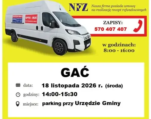 Bezpłatne badanie wzroku w Gaci – Opto-Bus 18 listopada