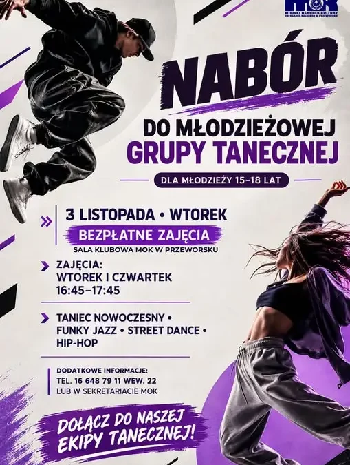 MOK Przeworsk szuka młodych tancerzy – rusza nabór do grupy 15–18 lat