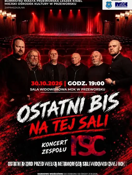 Ostatni koncert w starej sali MOK Przeworsk – bezpłatne wejściówki na występ RSC