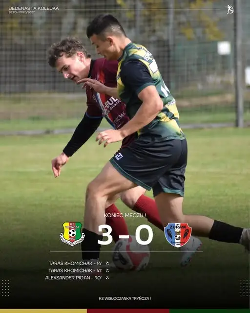 Wisłoczanka wygrywa 3:0 z LKS Żuraw Żurawiczki w 11. kolejce