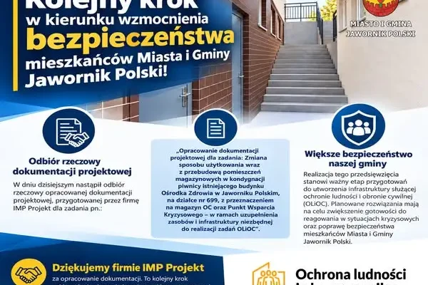 Jawornik Polski: dokumentacja magazynu OC i Punktu Wsparcia Kryzysowego gotowa